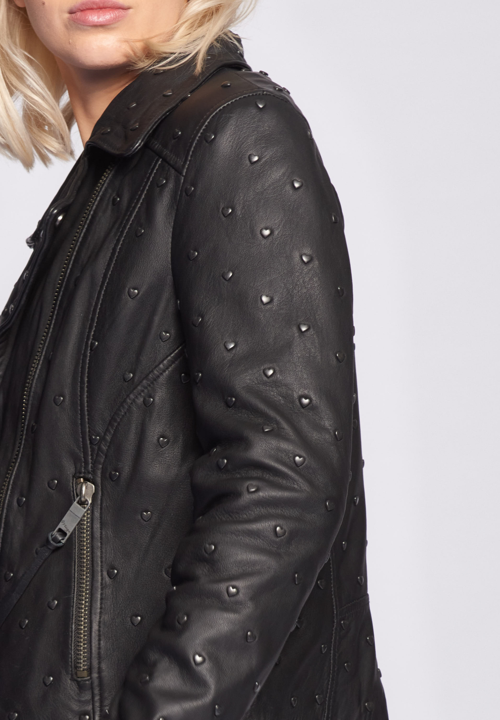 Lederjacke Heart