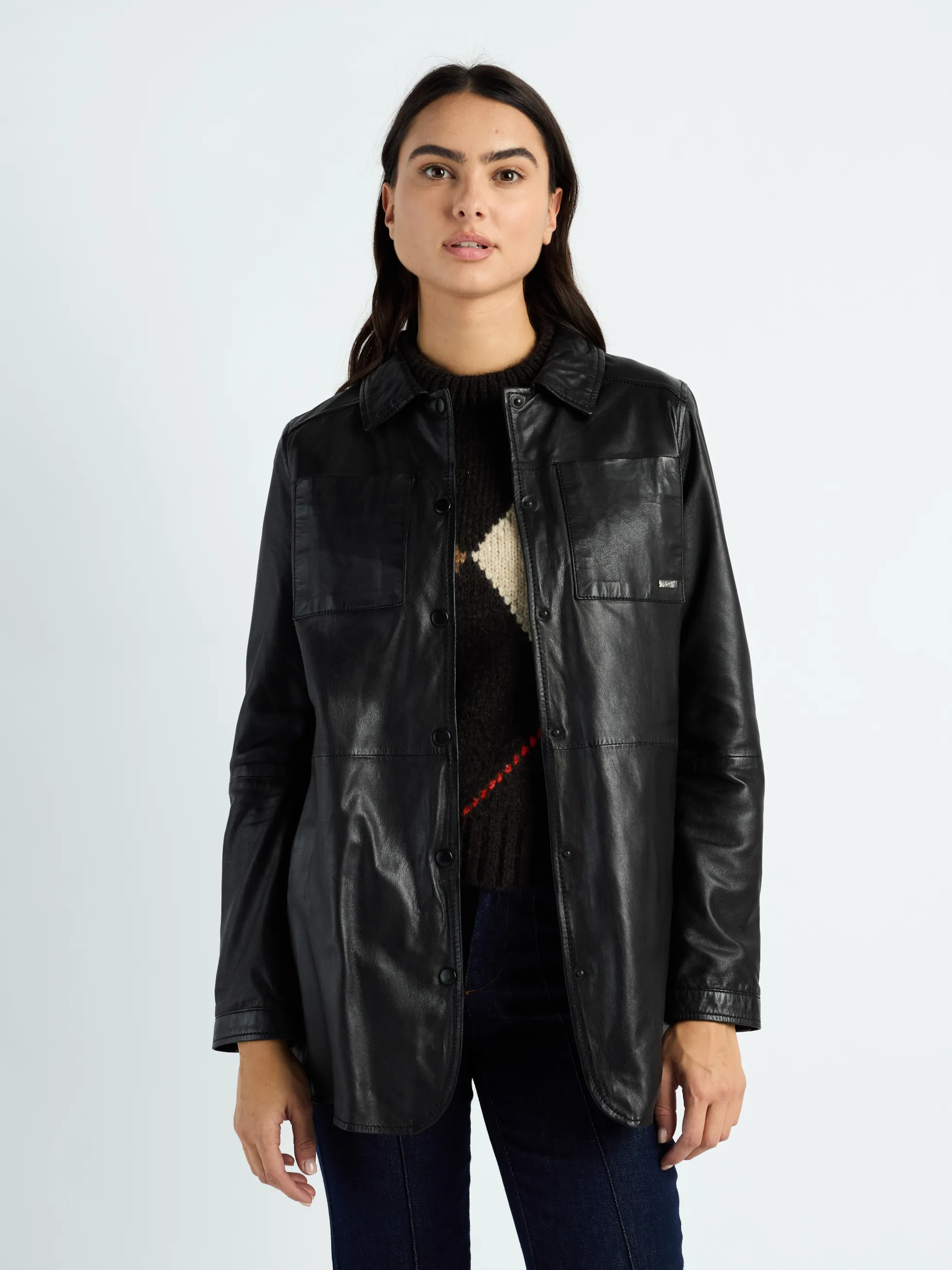 Lederkurzmantel 42020135