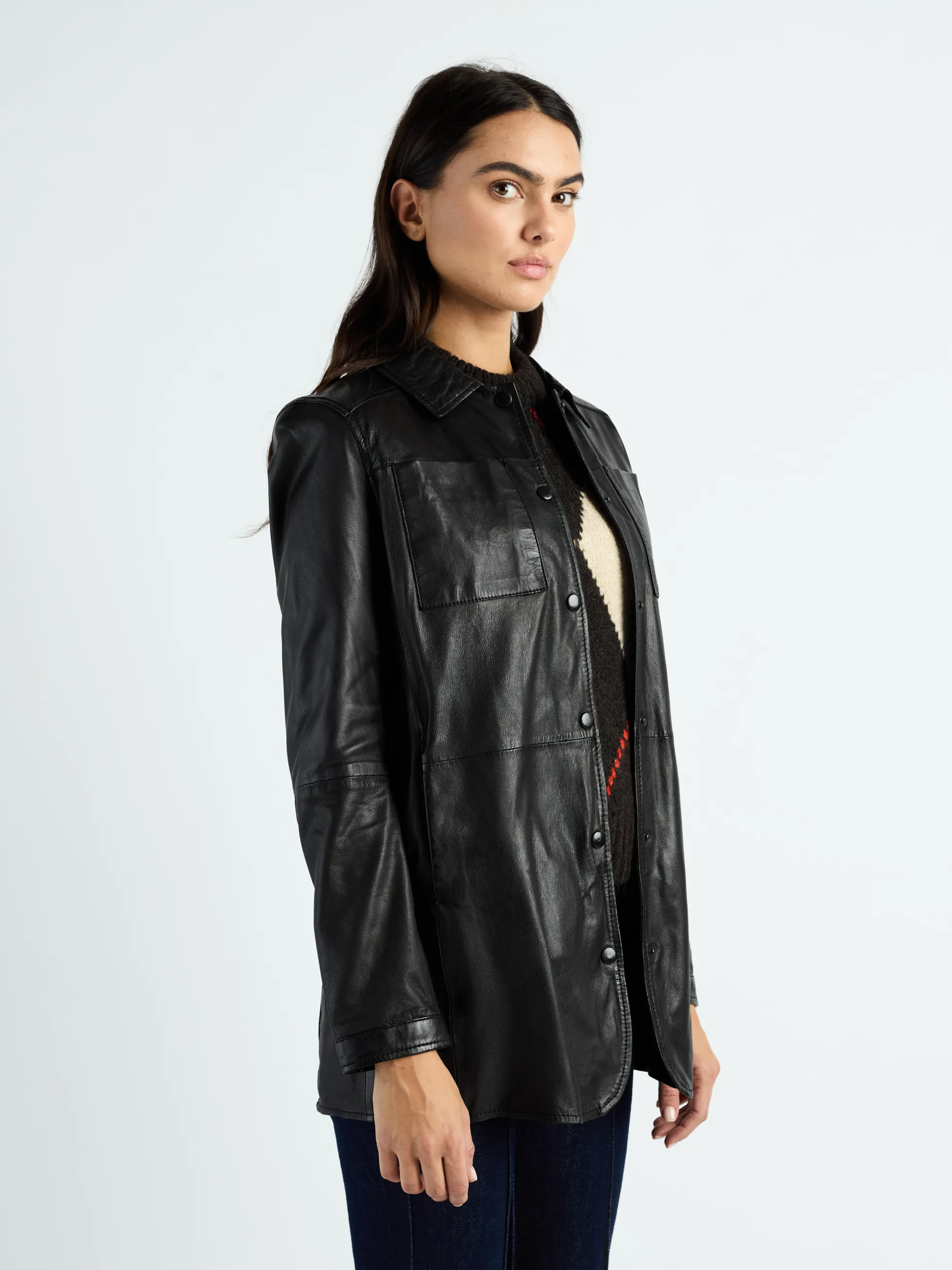 Lederkurzmantel 42020135