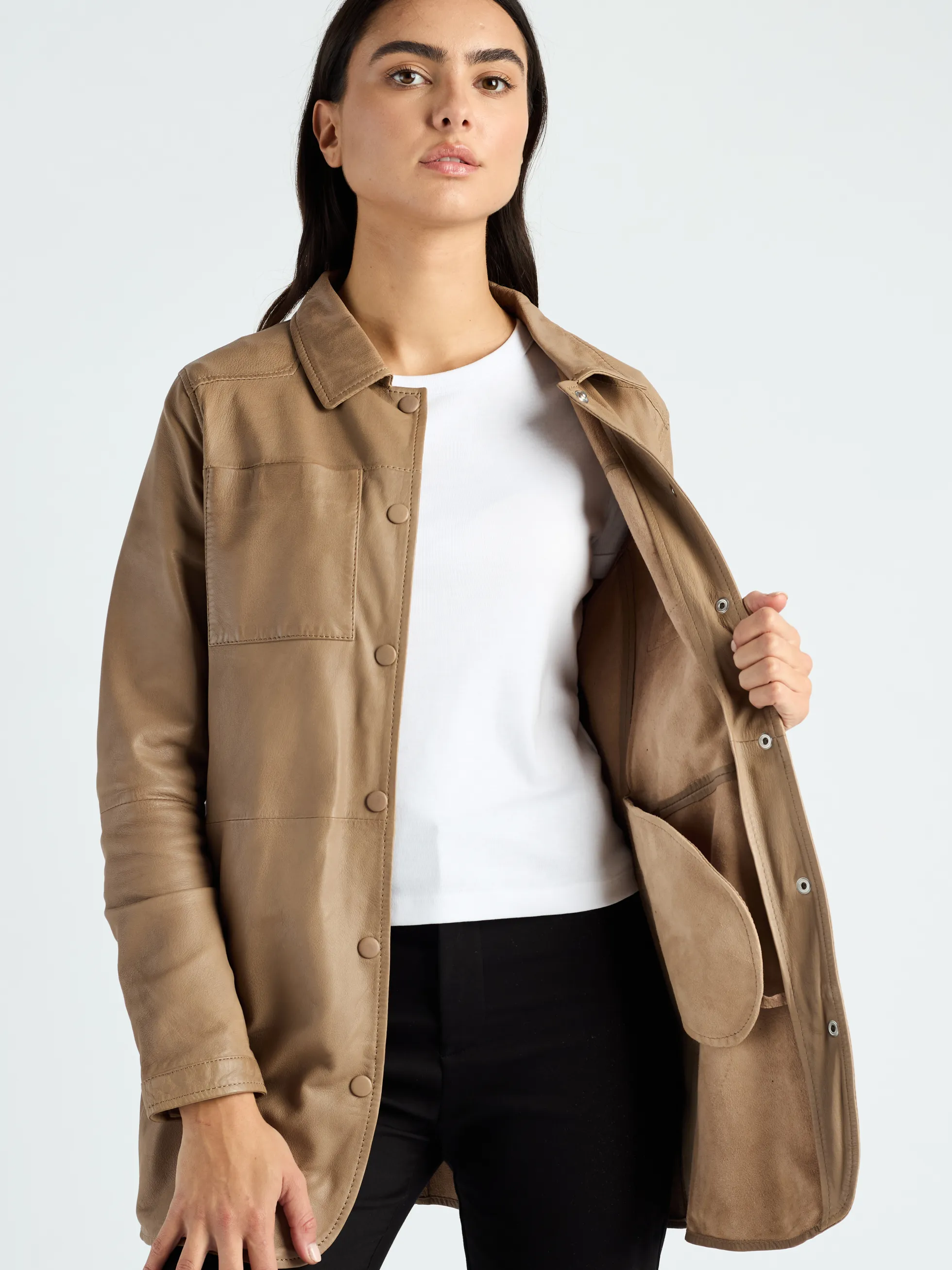 Lederkurzmantel 42020135