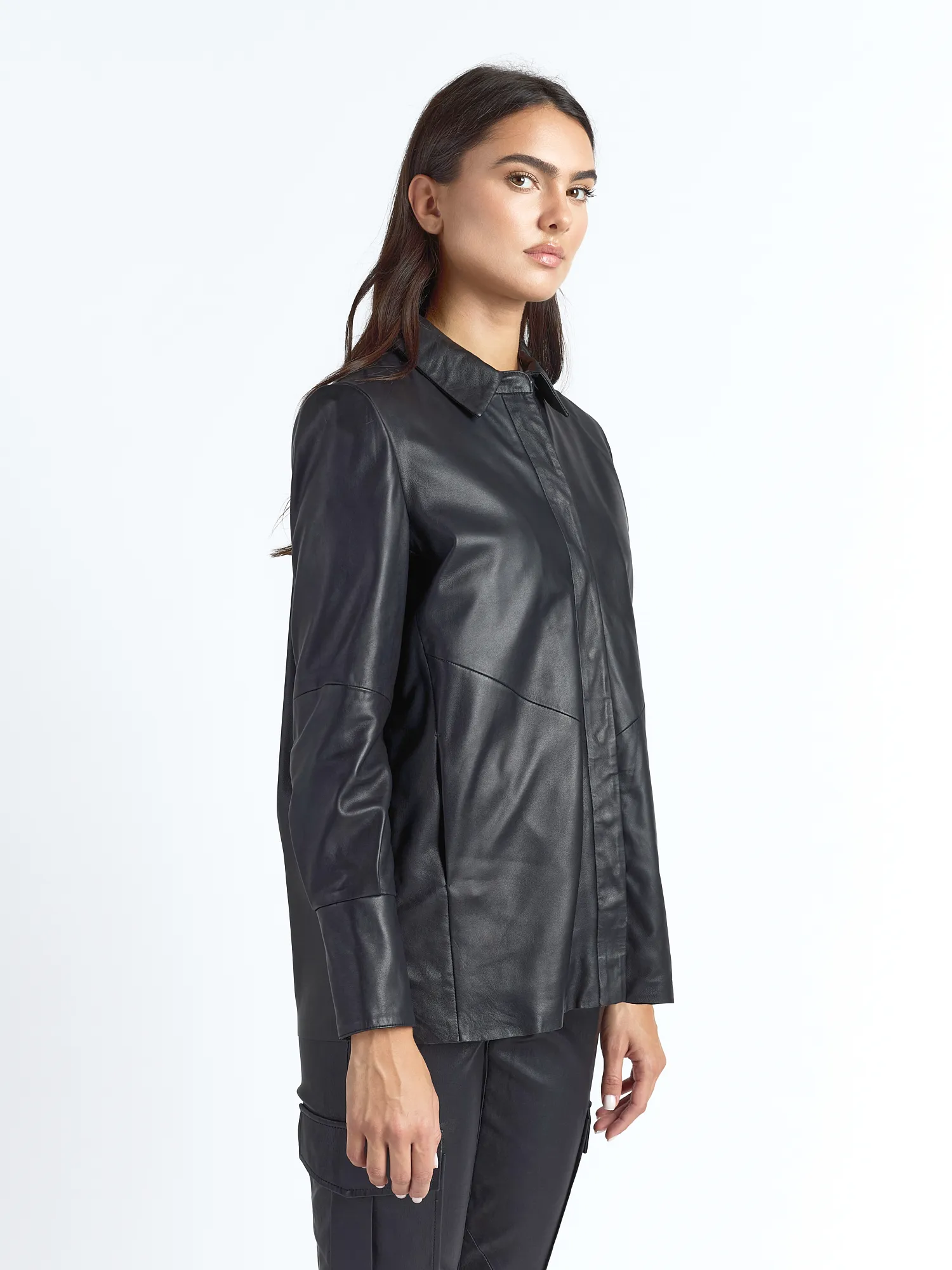 Lederbluse 42021152