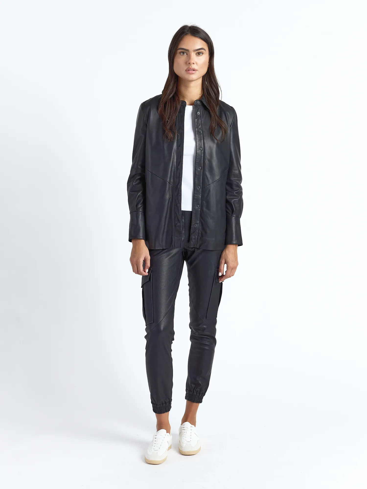 Lederbluse 42021152