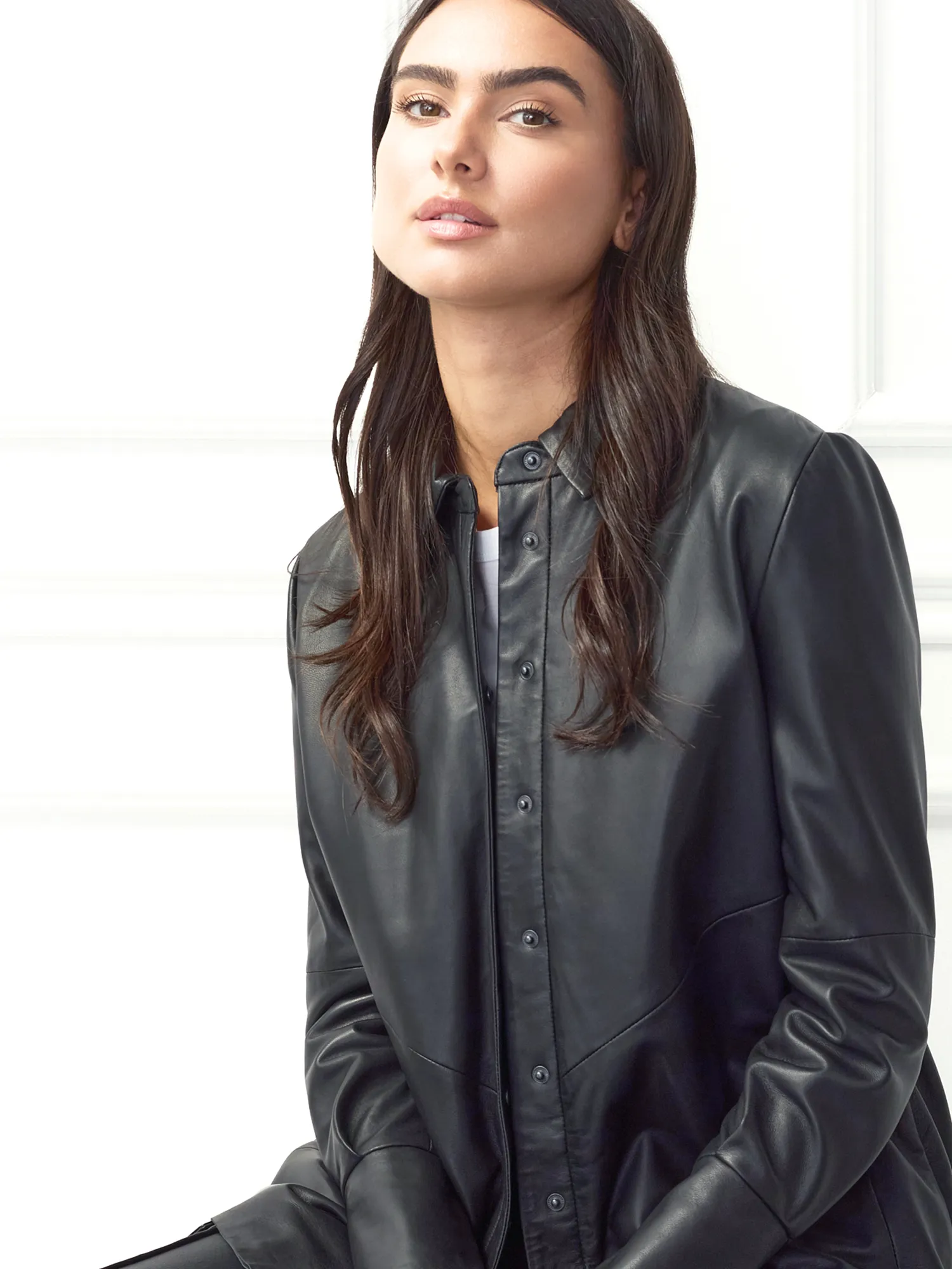 Lederbluse 42021152