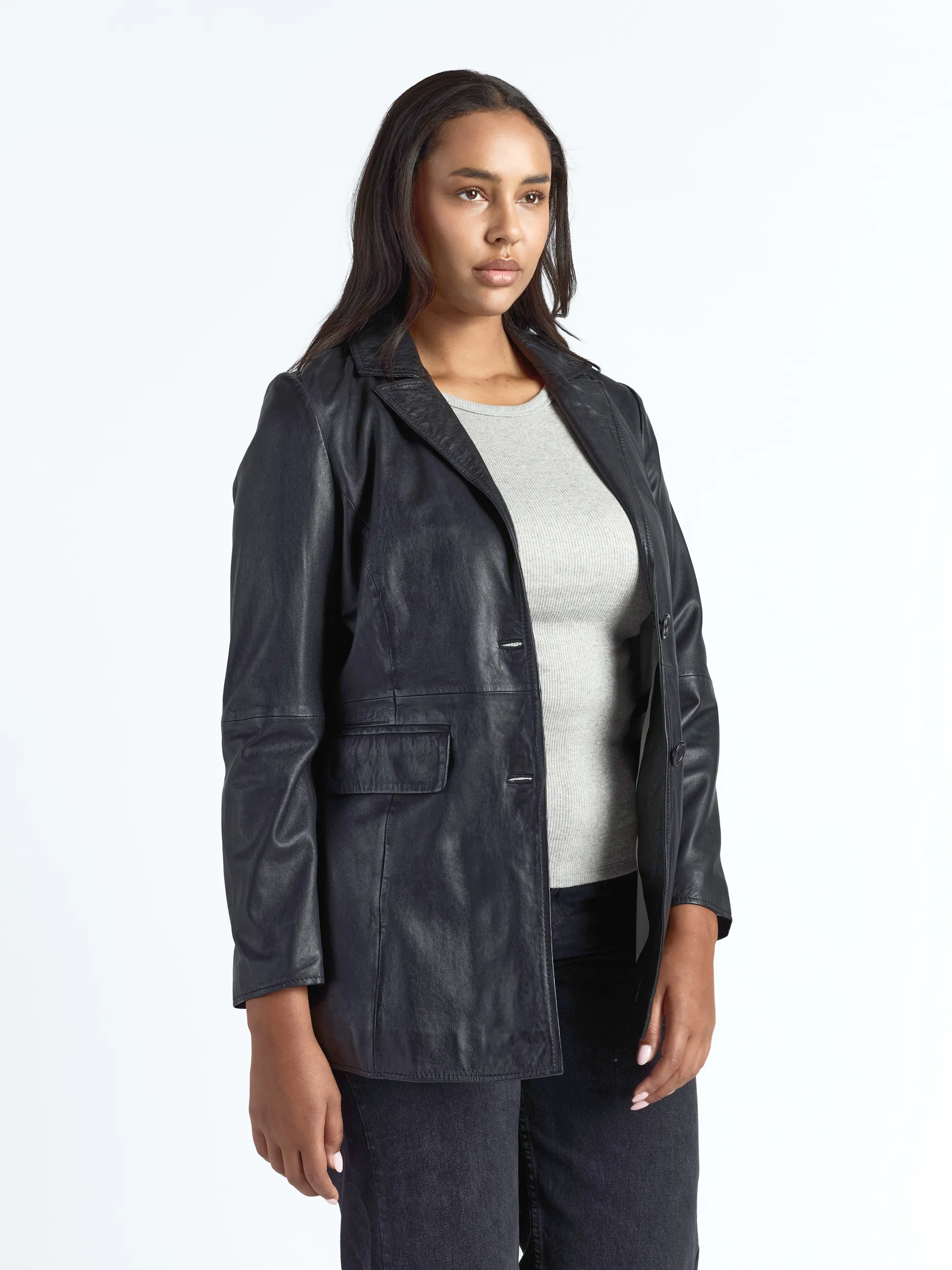 Leder Blazer 42023100