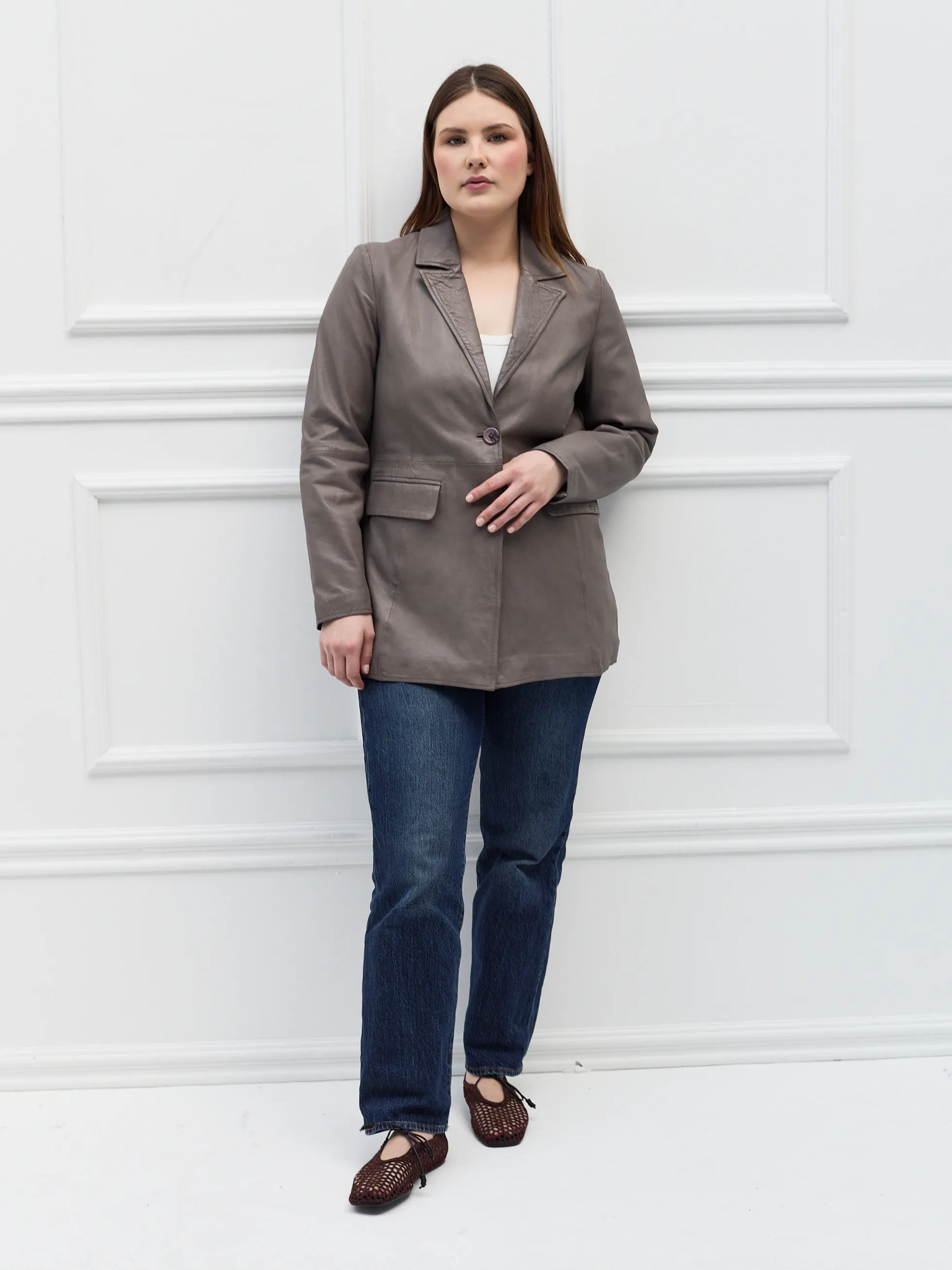 Leder Blazer 42023100