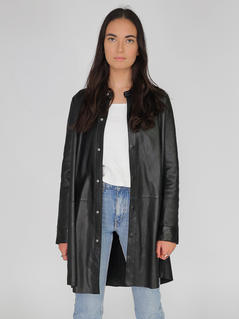 Hemdkleid aus Leder 42021101