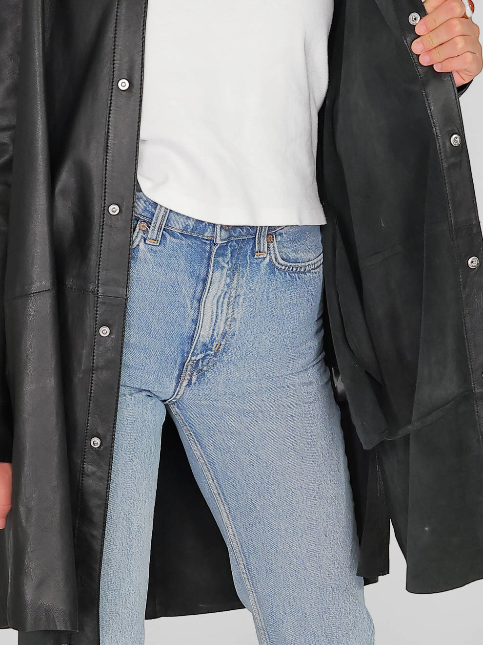 Hemdkleid aus Leder 42021101