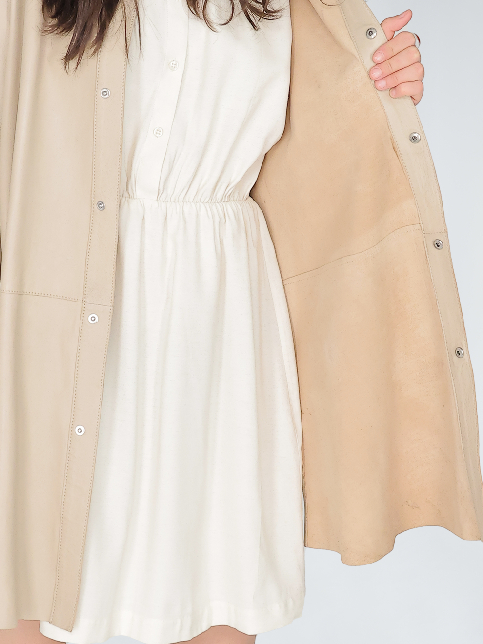 Hemdkleid aus Leder 42021101