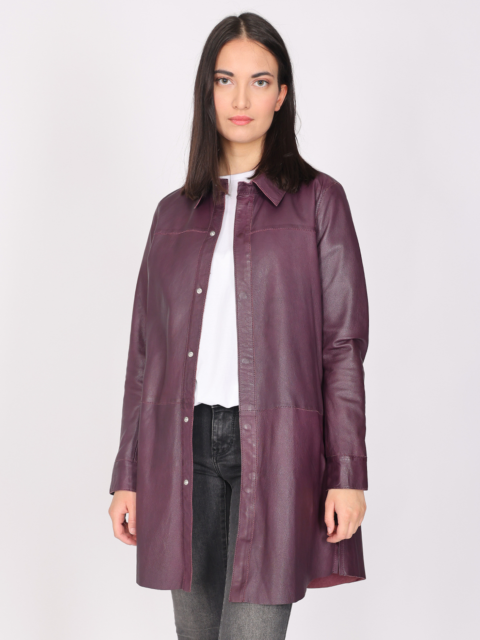 Hemdkleid aus Leder 42021101