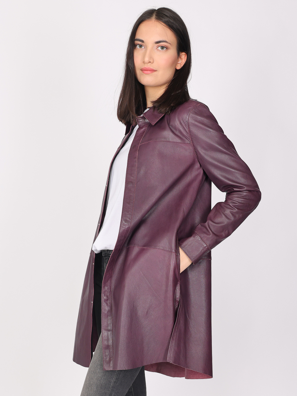 Hemdkleid aus Leder 42021101