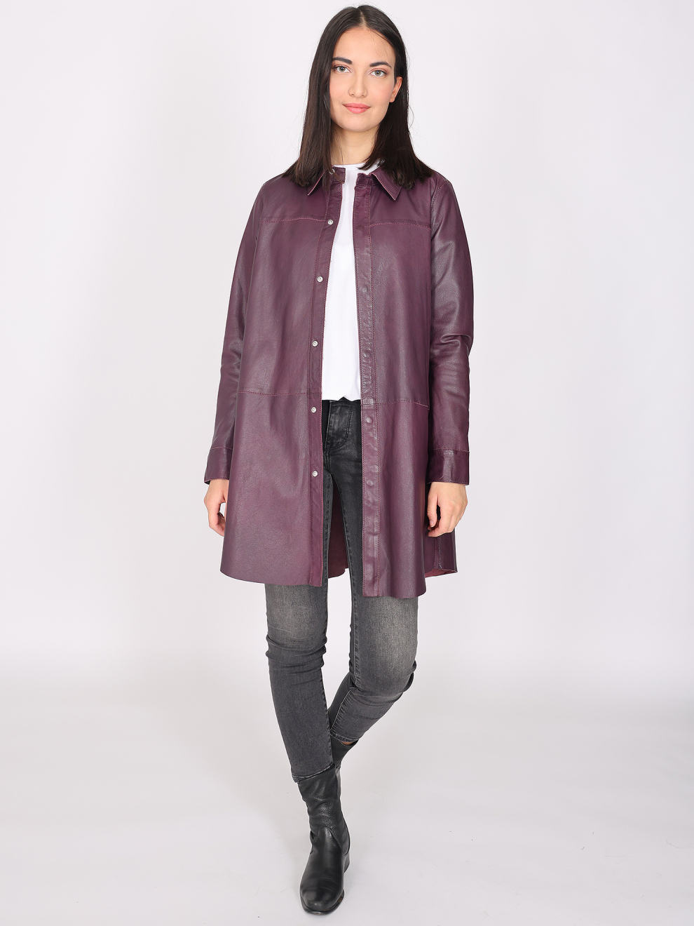 Hemdkleid aus Leder 42021101