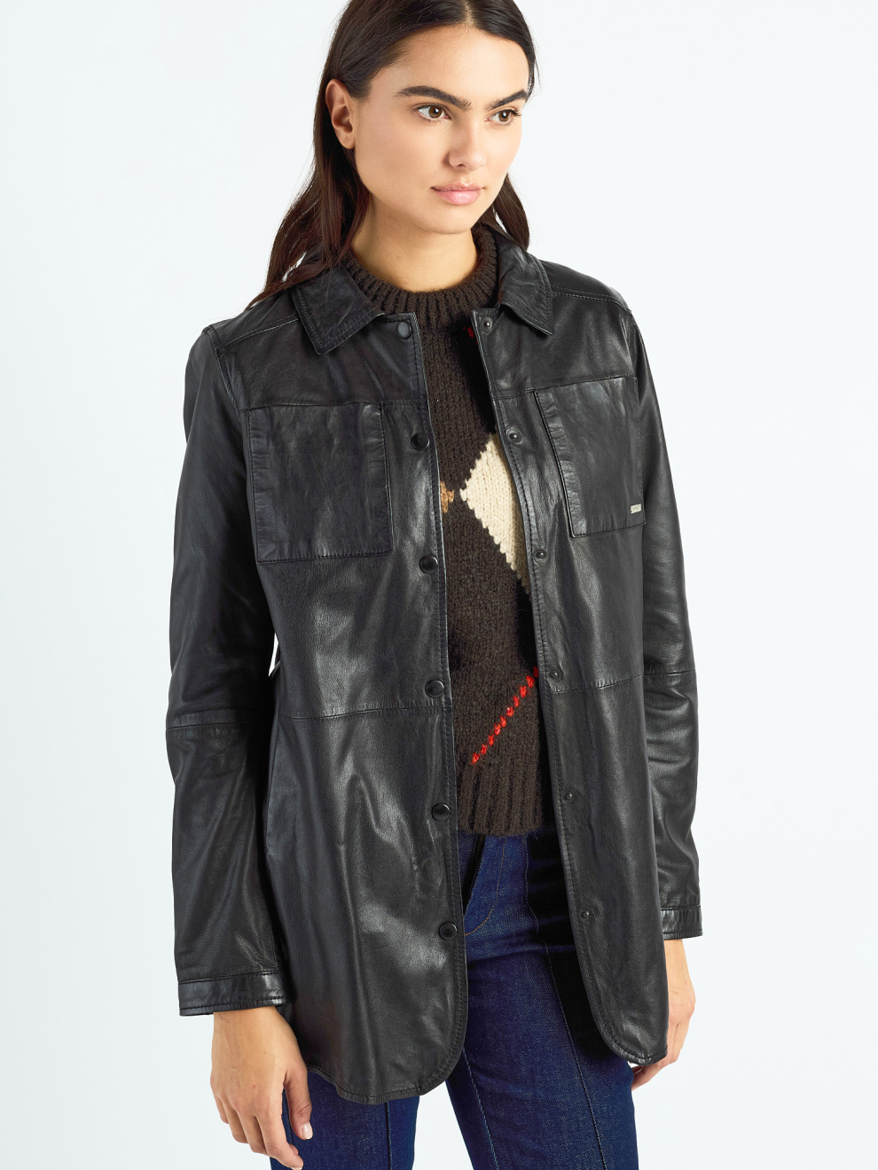 Lederkurzmantel 42020135