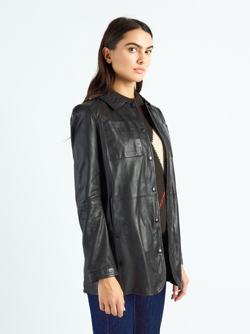 Lederkurzmantel 42020135