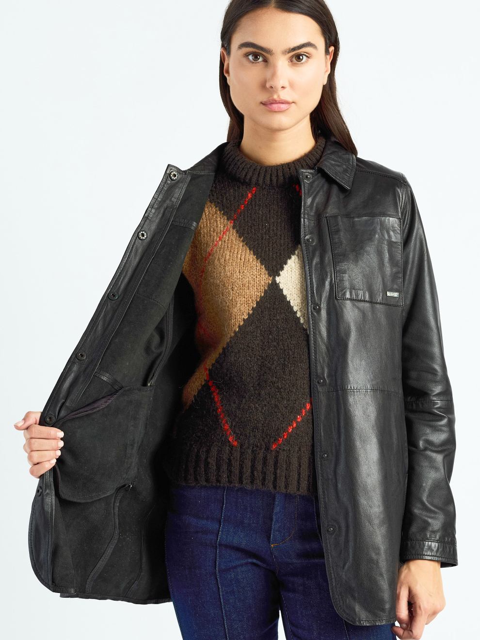 Lederkurzmantel 42020135