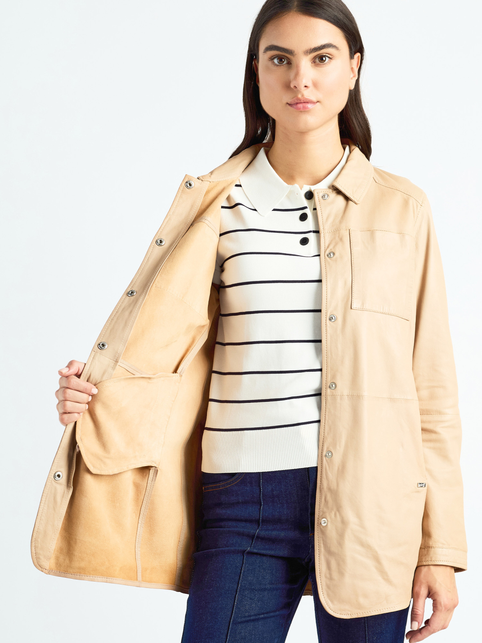 Lederkurzmantel 42020135