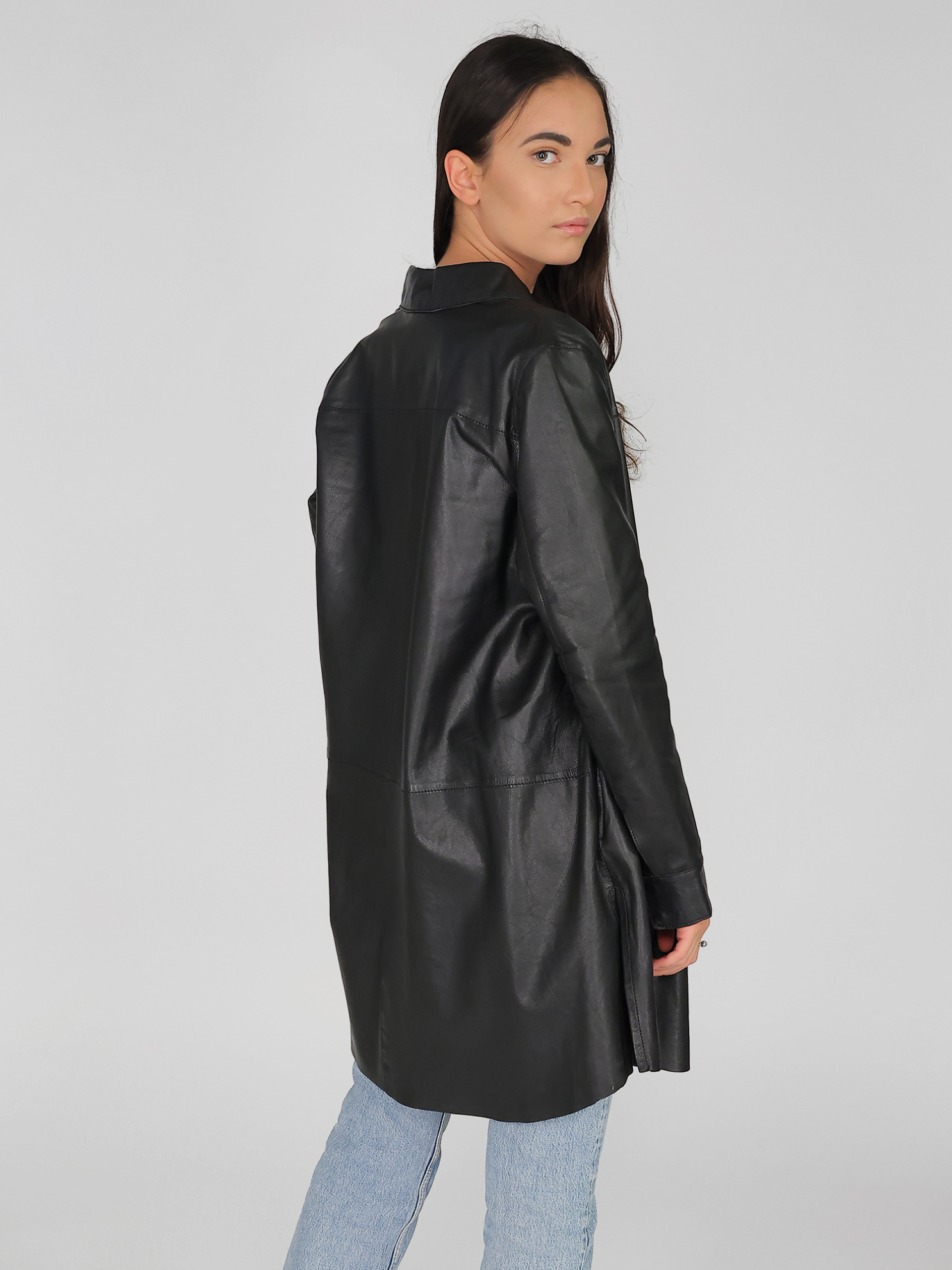 Hemdkleid aus Leder 42021101